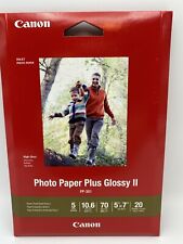 Canon Photo Paper Plus II Glossy 5x7 High Gloss 20 sheets, 10.6 mil, New sealed picture
