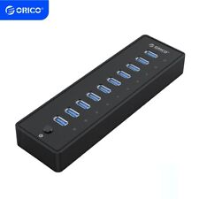 ORICO USB3.0 10 Port HUB With 36W (12V/3A) Power Adapter & 3.3Ft USB Date for PC picture