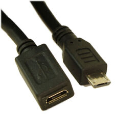 3ft USB 2.0 Micro-B 5-Pin EXTENSION Male/Female Cable  Nickel Plated picture