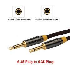 6.35mm To 6.35mm Gold Plated Plug Microphone Audio Cable Connector Adapter Cable picture