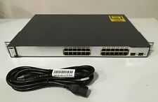Cisco WS-C3750-24TS-S 24 Ethernet 10/100 ports Ethernet Switch W Power cord Rack picture