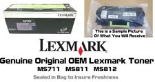 Mostly New Genuine Lexmark 521XE 52D1X0E  Toner MS711 MS811 SEALED BAG 80% picture