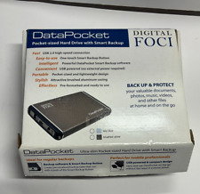 Portable Hard drive digital foci data pocket, sky blue & brushed silver fast USB picture