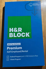 H&R Block 2021 Tax Software Premium [Physical Code by Mail]  PC/MAC New in BOX picture