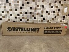 24 PORT CAT5E ETHERNET NETWORK RACKMOUNT PATCH PANEL INTELLINET 513555 A5-109 picture