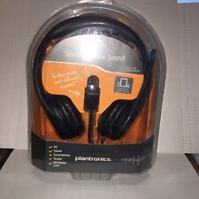 Plantronics .Audio 355 Black Headsets New In Box 3.5mm  Adapter Incl. In Control picture