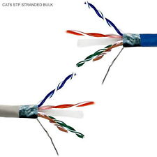 1000' Feet CAT6 STP Stranded Bulk Cable 550MHz 23AWG RJ45 Network Bare Copper UL picture