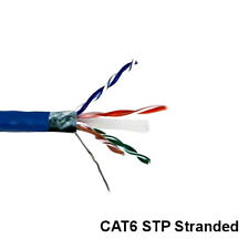 Kentek Blue 1000ft CAT6 STP Stranded Ethernet Bulk Cord 24AWG 550MHz Shielded picture