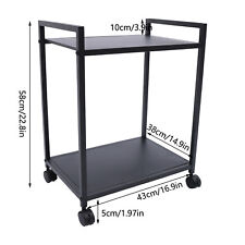 Computer Tower Stand 2-Tier CPU Stand Cart Floor PC Holder with Lockable Black picture