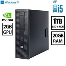 HP Desktop Computer Windows 11 20GB 1TB SSD+HDD WiFi FAST PC CLEARANCE SALE picture