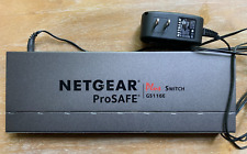 Netgear ProSAFE Plus 16 Port Gigabit Switch *Used*  GS116Ev2 with Adapter picture