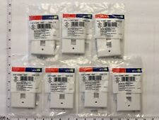 Lot of 7 Leviton 3-Port White Wall Plate CAT 41080-3WP QuickPort Single-Gang picture