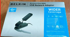 Belkin Wireless G PLUS MIMO USB Network Adapter, New & Sealed   picture