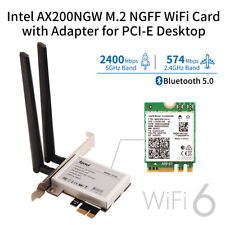 Wifi 6 PCIe WiFi Card Intel AX200NGW Dual Band Desktop Network Bluetooth Adapter picture