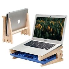 Universal Wood Laptop Stand For Desk 10-17 inch Storage Detachable Wooden Holder picture