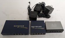 Lot of Assorted Cisco & Netgear Networking Switches DS104 FS105 SF100D-05 picture