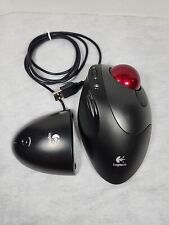Logitech Cordless Optical TrackMan Trackball Mouse T-RB22 & Receiver Tested Work picture