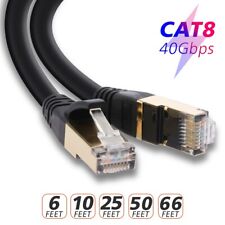 Future Proof LAN Wires, Cat8 Internet WiFi Cable Compatible w/Cat7A, Cat7, Cat6A picture