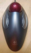 Logitech USB Optical Trackman Marble Mouse Trackball Ball Wired Silver Tested picture