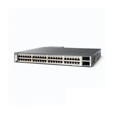 Cisco WS-C3750E-48PD-SF Catalyst 3750E 48 10/100/1000 PoE Switch 1 Year Warranty picture