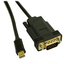 6ft Mini DisplayPort to VGA MALE Cable 32AWG Gold Plated  Black picture