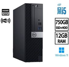 Desktop DELL Computer Windows 11 12GB 750GB SSD+HDD WiFi FAST PC CLEARANCE SALE picture
