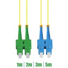 1 2 3 5M SC UPC to SC APC Fiber Optic 9/125 Duplex Single Mode Cable Cord Yellow picture