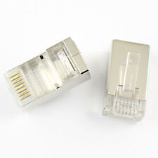 50Pcs High Quality RJ45 8P8C Cat5e Cat5 Shielded Stranded Modular Plug Connector picture