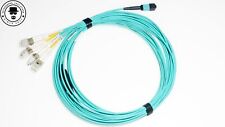 QSFP MPO/MTP 8F to 4x LC Fiber Optic Breakout Cable Multimode OM3 15m picture