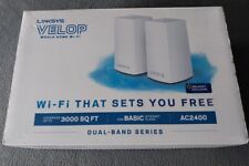 Linksys Velop AC2400 Dual-Band Mesh Wi-Fi System 2 Pack VLP0102 White - NEW picture