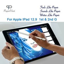 PaperVeer Matte Finish Film Anti-Glare Screen For Apple iPad 12.9 in W Button  picture