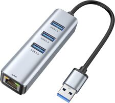 USB 3.0 to Ethernet Adapter 3-Port USB 3.0 Hub with RJ45 Gigabit Ethernet Adapte picture