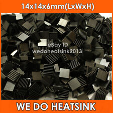 100pcs 14*14*6mm Black Anodize Extruded Aluminium Heatsink For DC Converter picture