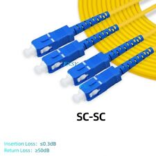 5Pcs 1m 2m 3m 5m 10m 15m SC/UPC to SC/UPC Duplex SM OS2 Fiber Optic Patch Cord picture