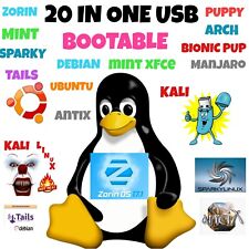 20 IN ONE LINUX OPERATING SYSTEMS ON ONE BOOTABLE 64 GB USB picture