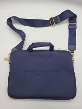 Marc Jacobs New York Unisex Adults Navy Blue Structured Rectangular Laptop Bag picture