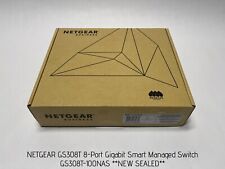 NETGEAR GS308T 8-Port Gigabit Smart Managed Switch, GS308T-100NAS **NEW SEALED** picture
