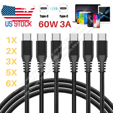 1-6Pack 60W Type C to USB C Charger Cable PD Fast Charge Lead For Macbook Huawei picture