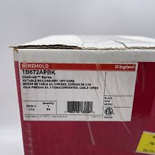 Legrand Wiremold TB672APBK A/V Table Box, 3 Recept, 12ft Cord, Black, Sealed picture