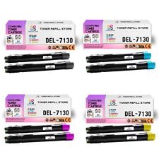 8Pk TRS 7130 BCYM Compatible for Dell Color Laser 7130cdn Toner Cartridge picture