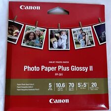 Canon Photo Paper Plus Glossy II 5x5” 20 Sheets PP-301 10.6 Mil 70 Lbs Inkjet picture