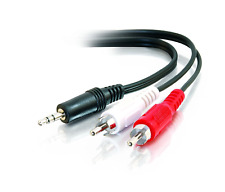C2G/Cables to Go Legrand - C2G 3.5MM to RCA Y-Cable, 6 Foot Y Splitter Audio Cab picture