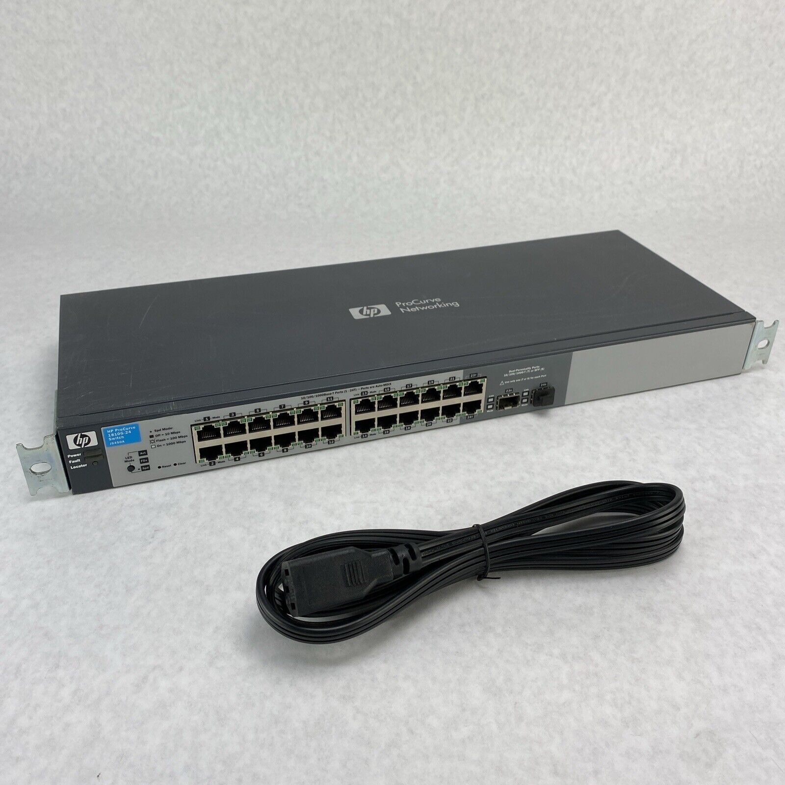 HP J9450A ProCurve 1810G-24 24-Port Gigabit Ethernet Switch w/ Power Adapter