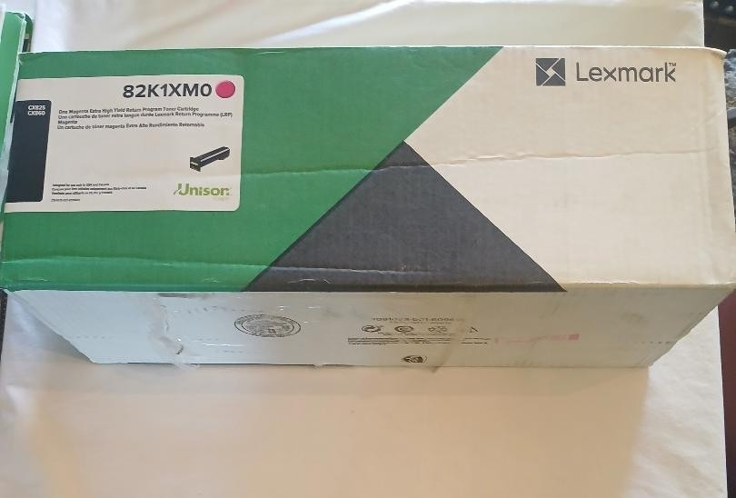 Genuine Lexmark CX825 and CX860 Magenta Extra High Yield Toner Cartridge 82K1XM0