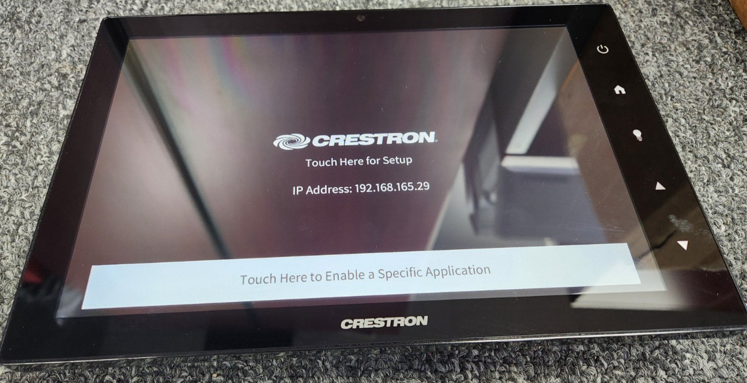 Crestron TSW-1060-B-S 10.1 in. Touch Screen, Black Smooth 6507651 Factory Reset