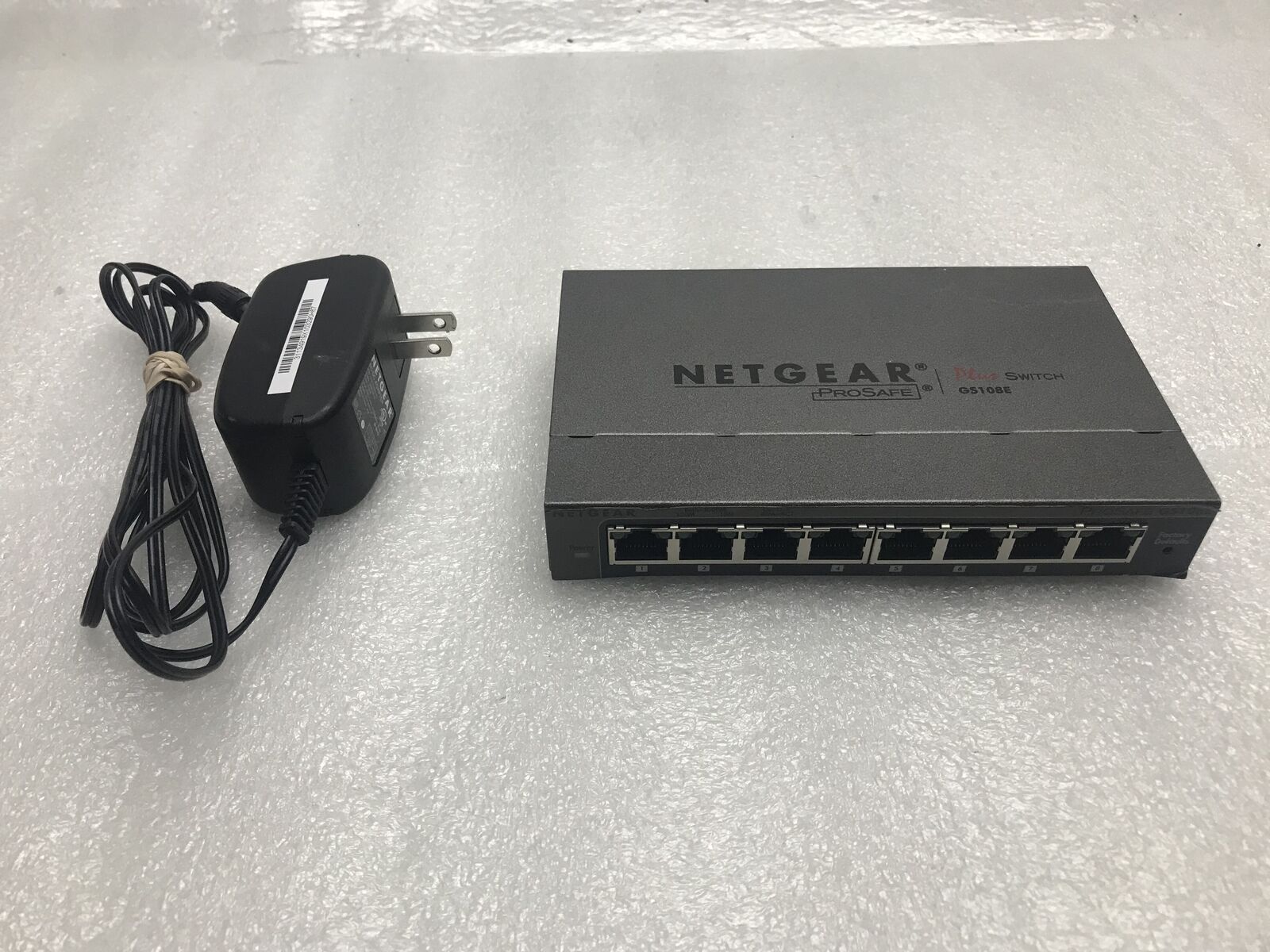 Netgear GS108E ProSafe Plus 8 Gigabit Ethernet Switch w/Power Supply