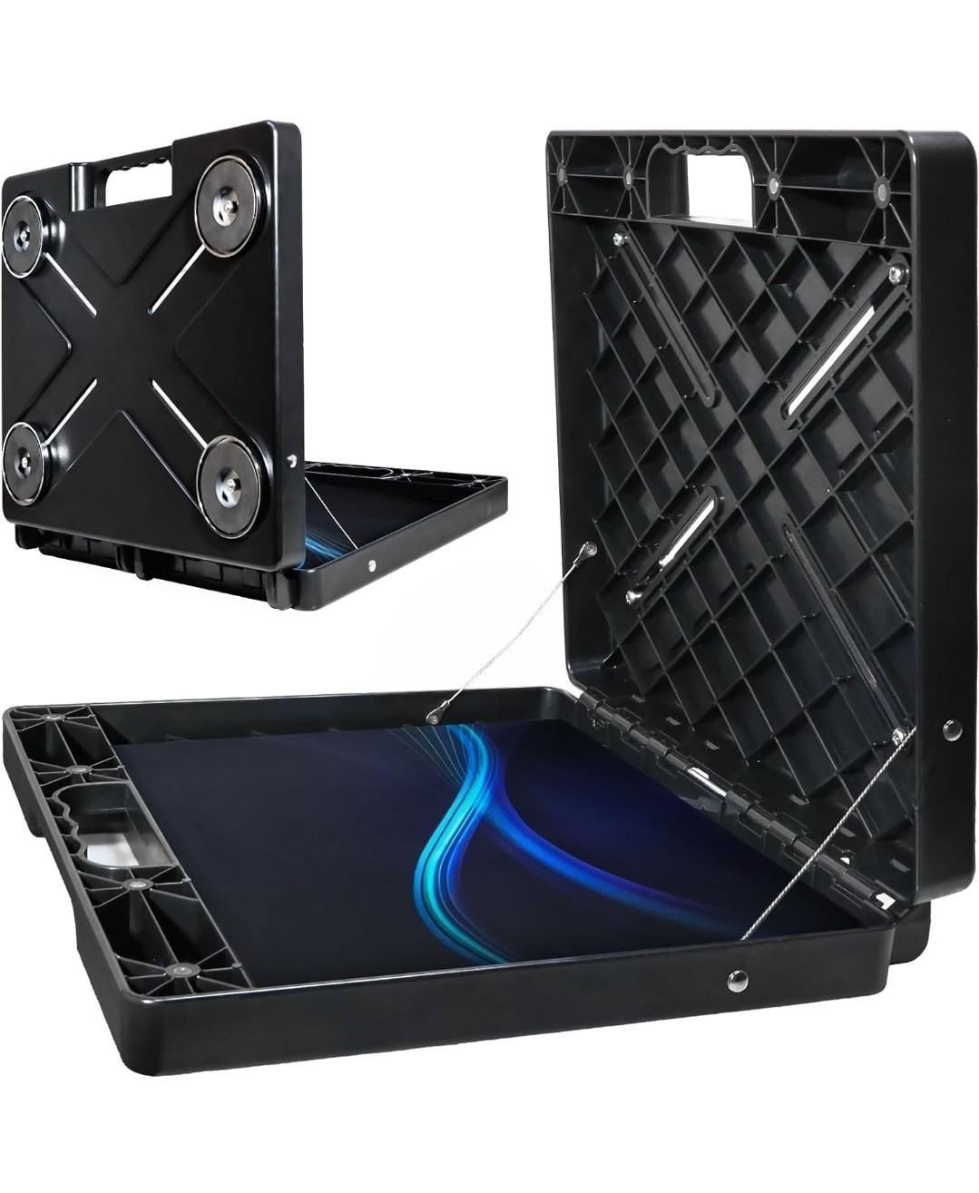 Magnetic Laptop Shelf, Hands Free Workstation, Magnetic Toolbox | Holds up to 50