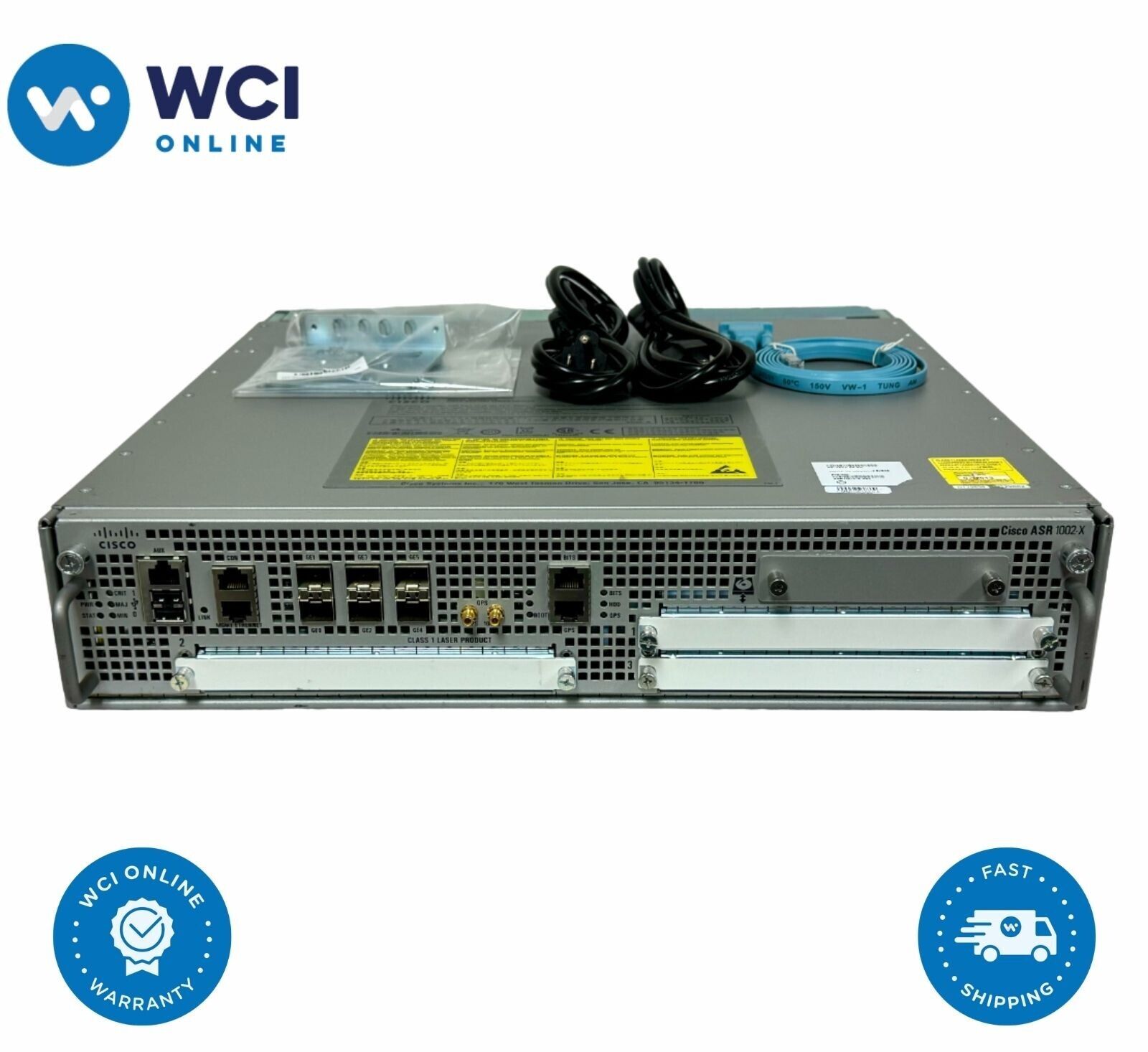Cisco ASR1002-X with Dual AC - 16GB DRAM w/ adventerprise, fpi, securityk9