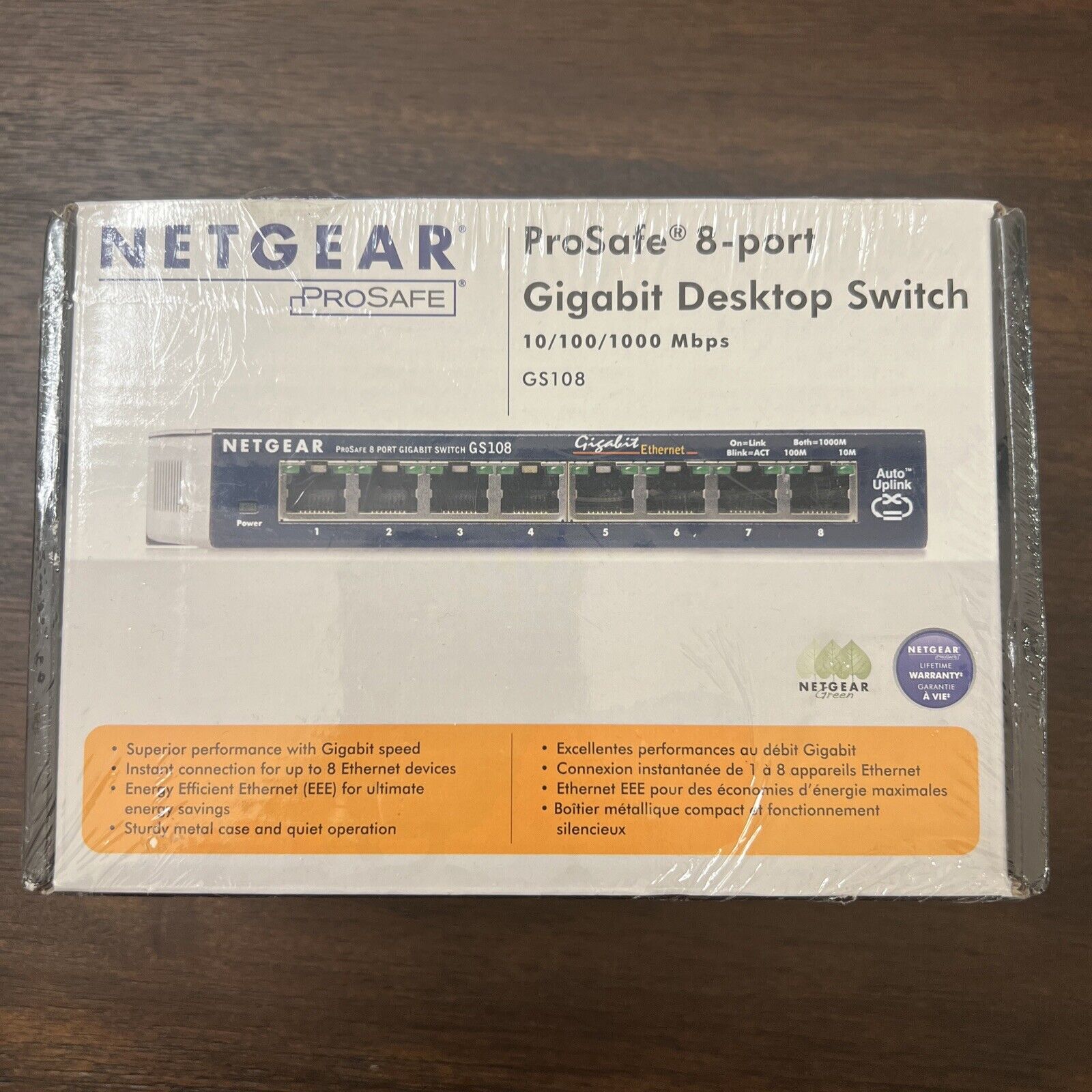 NetGear GS108 ProSafe 8-port Gigabit Switch - New In Box