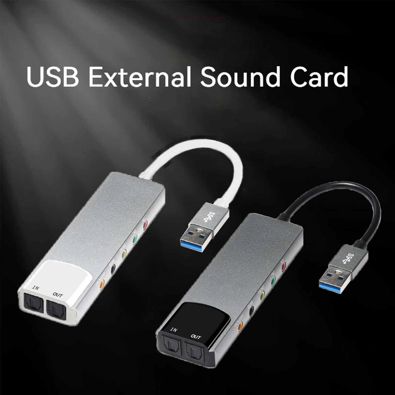 New Aluminum Alloy USB Optical Fiber SPDIF Card Computer Multi-Function US